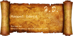 Haspel Dávid névjegykártya
